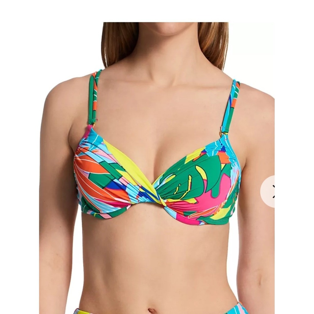 Bleu Rod Beattie Tropical Underwire Bikini Top Multi 12 Adjustable Straps